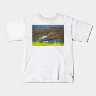 Little Blue Walking Slowly Kids T-Shirt